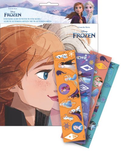 Disney Eiskönigin Glamor Stickeralbum mit 50 Stickern