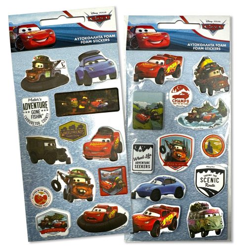 Disney Cars Adventure puffiger Schwammaufkleber-Set