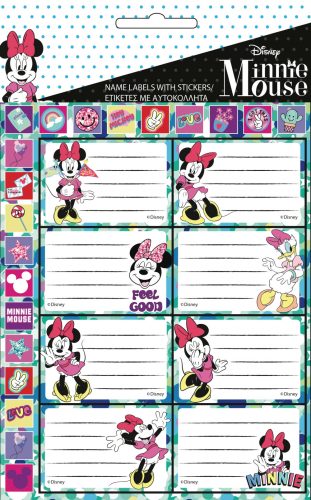 Disney Minnie  Smiles Notizbuch-Etikett mit Aufklebern, 16 Stück