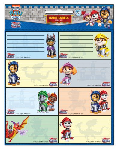 Paw Patrol Knights Heftetikett 16er Pack