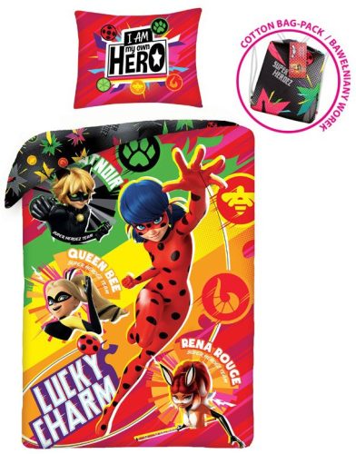 Miraculous Geschichten von Ladybug und Cat Noir Hero Bettwäschebezug 140×200cm, 70×90 cm