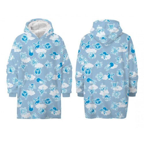 One Piece Cloudy Überziehbare erwachsenen Sherpa-Fleece-Decke, Poncho