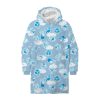 One Piece Cloudy Überziehbare erwachsenen Sherpa-Fleece-Decke, Poncho