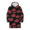 Naruto Akatsuki Erwachsene Überziehdecke mit Sherpa-Fleece-Futter, Poncho