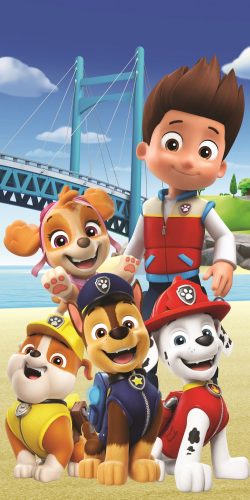 Paw Patrol Bridge Badehandtuch, Strandtuch 70x140cm