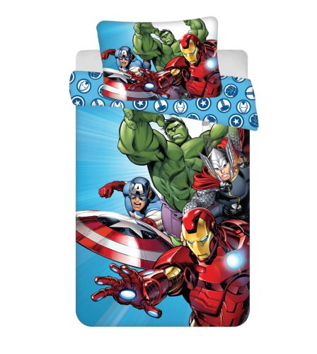 Avengers Light Blue Kinderbettwäsche 100×135 cm, 40×60 cm