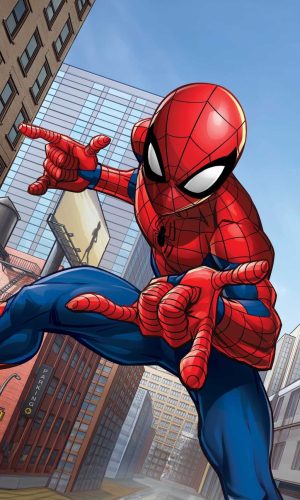 Spiderman City Glider Handtuch, Gesichtstuch 30x50 cm