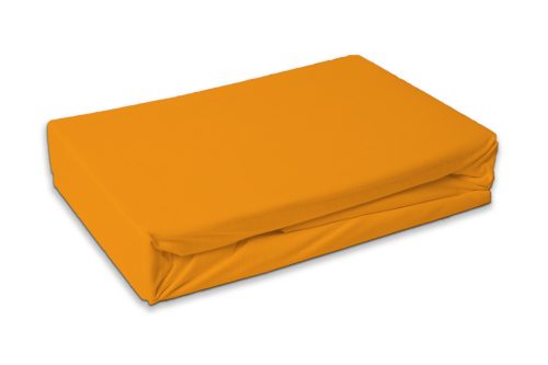 Farbe Orange Oranges Frottier-Spannbetttuch 90x200 cm