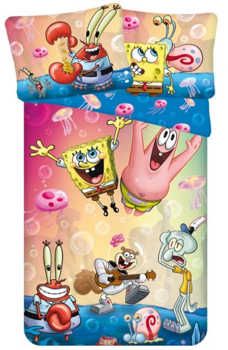 SpongeBob Schwammkopf Party Bettwäschebezug 140×200cm, 70×90 cm Mikrofaser