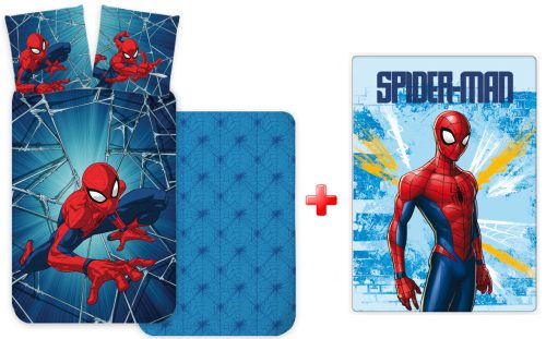 Spiderman Light Kinderbettwäsche- und Fleece-Decken-Set