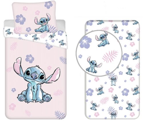 Disney Lilo und Stitch Pink Bettwäsche- und Spannbetttuch-Set