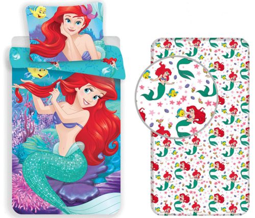 Disney Prinzessin Ariel Bettwäsche-Set mit Spannbetttuch