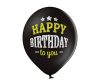 Geburtstag Black Happy Birthday Ballon, 6 Stk 12 Zoll (30cm)