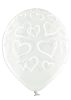 Liebe White Hearts Herzballon, 6 Stk 12 Zoll (30 cm)