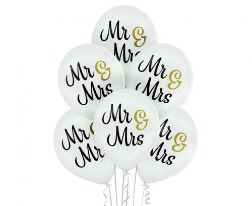 Hochzeit Mr & Mrs Ballon, 6 Stück 12 Zoll (30cm)