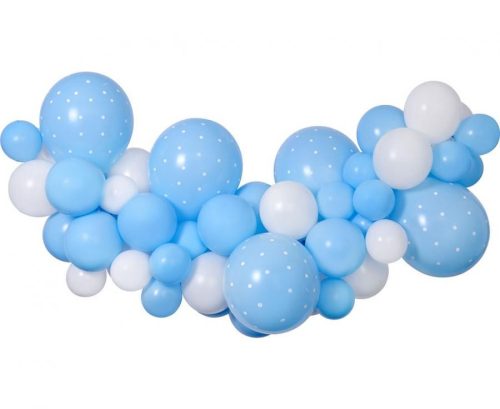 Baby Baby Blue Blaues Ballon-Girlandenset, 65 Stk.