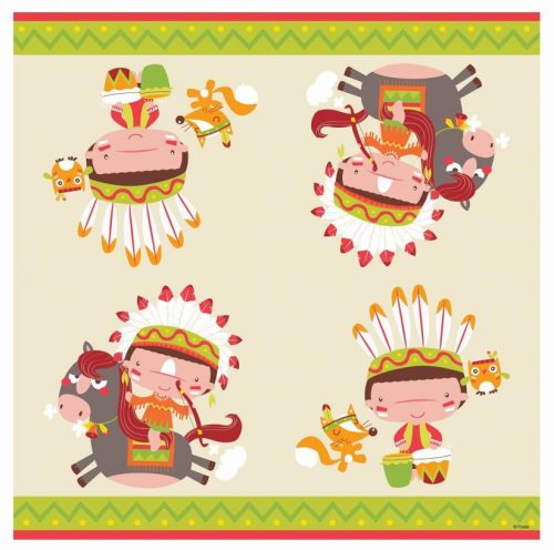 Indisch Indian Party Party-Serviette 20 Stk 33x33 cm