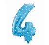 Nummer Blue with Stars Blauer Nummer 4 Folienballon 61 cm