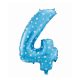 Nummer Blue with Stars Blauer Nummer 4 Folienballon 61 cm