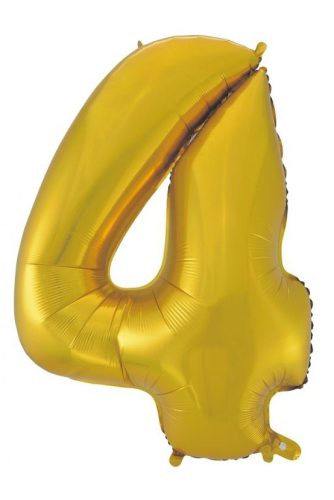 Nummer Gold Mat Goldene Nummer 4 Folienballon 92 cm