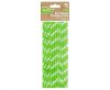 Farbe Green Polka Dots Grüner Papierstrohhalm, 24 Stück