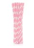 Farbe Light Pink Polka Dots Rosa Papierstrohhalme 24er Pack