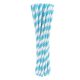 Farbe Light Blue Stripes Blaue Papierstrohhalme 24 Stk