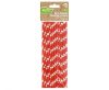 Farbe Red Polka Dots Rote Papierstrohhalme 24er-Pack