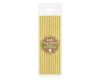 Farbe Gold Chevron 12er Set Goldene Papierstrohhalme