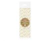 Farbe Gold Stars Gold Papie Trinkhalme - 12er Pack