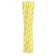 Farbe Yellow Stripes Gelbe Flexible Papierstrohhalme 12 Stk