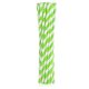 Farbe Green Stripes 12 Stk Grün Flexible Papierstrohhalme