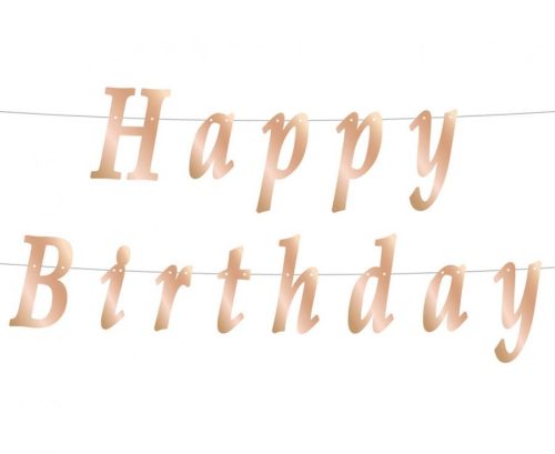 Geburtstag Metallic Rose Gold Happy Birthday Schild 200 cm