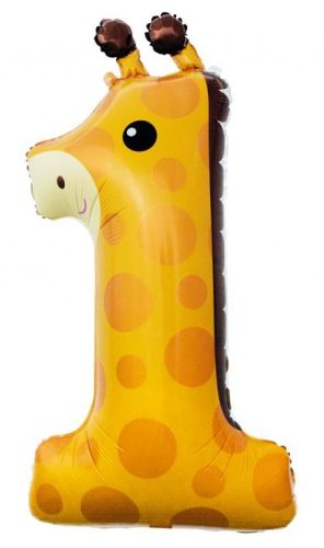 Nummer Giraffe Giraffe Nummer 1 Folienballon 80 cm