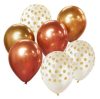 Farbe Colour Gold-Kupfer Ballon Set, 7 Stk. 12 inch (30cm)