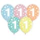 Geburtstag Dots Happy Birthday 1 Ballon, 5-teiliges Set 12 inch (30cm)