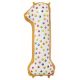 Nummer Cookie Keksmuster 1 Zahl Folienballon 78 cm