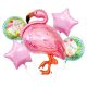 Tiere Pink Flamingo Folienballon Set mit 5 Stück