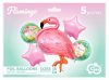 Tiere Pink Flamingo Folienballon Set mit 5 Stück