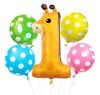 Tiere Dots Giraffen Folienballon 5-teiliges Set