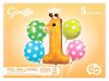 Tiere Dots Giraffen Folienballon 5-teiliges Set