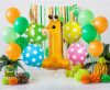 Tiere Dots Giraffen Folienballon 5-teiliges Set