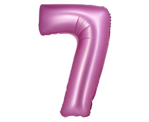 Nummer Satin Pink Rosa Nummer 7 Folienballon 76 cm