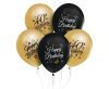 Geburtstag Gold-Black Bunte Happy Birthday 40 Ballon, 5 Stk 12 Zoll (30 cm)