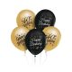 Geburtstag Gold-Black Bunte Happy Birthday 40 Ballon, 5 Stk 12 Zoll (30 cm)