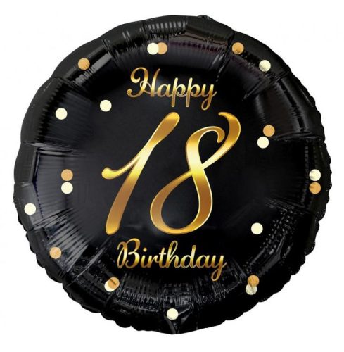 Geburtstag B&C Gold Happy Birthday 18 Folienballon 36 cm