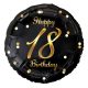 Geburtstag B&C Gold Happy Birthday 18 Folienballon 36 cm