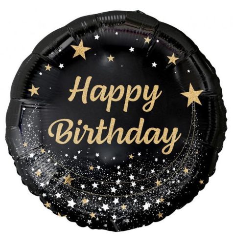 Geburtstag Black Happy Birthday Folienballon 36 cm