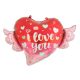 Liebe I love You Wings Folienballon 68 cm