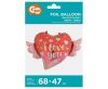 Liebe I love You Wings Folienballon 68 cm